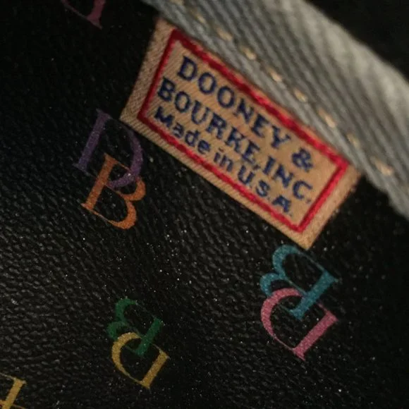 Vintage 90s Dooney & Bourke Colorful Signature Logo Tassel Handbag - Picture 5 of 12